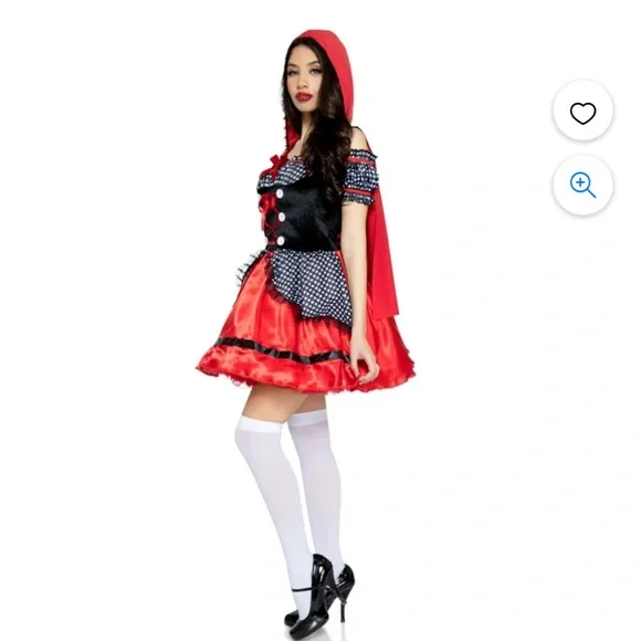 Wonderland Women's Miss Riding Hood Female Adult Red Halloween Dress Cos… - Picture 7 of 10